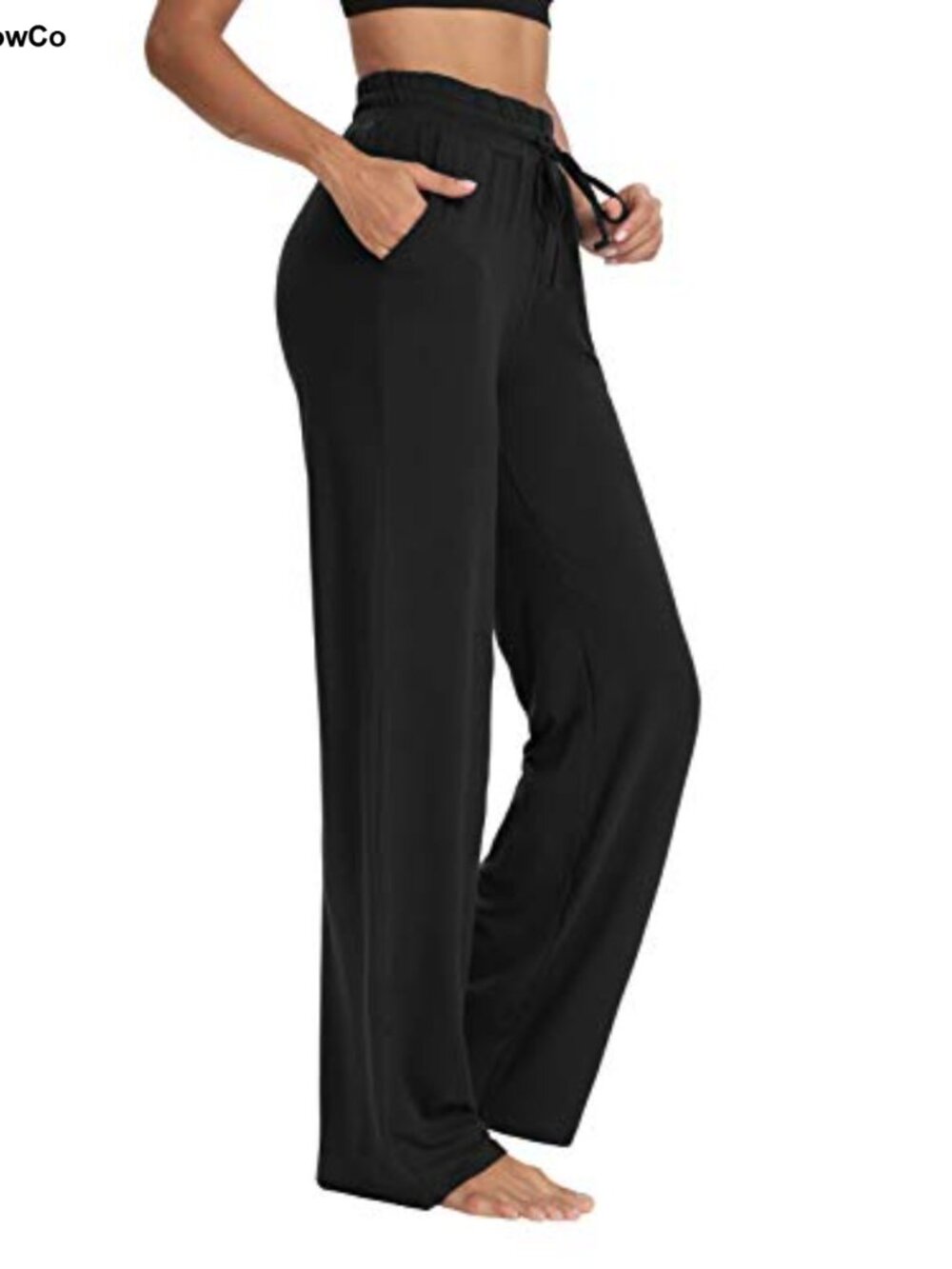 Women's Wide Leg Yoga Sweatpants High Waisted Lounge Pajama Pants with Pockets